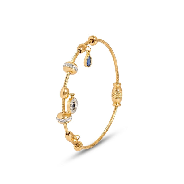 Calastara Evil Eye Charm Gold Bracelet for Women