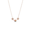 Calastara Bloom Prism Rose Gold Floral Pendant Necklace for Women