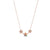 Calastara Bloom Prism Rose Gold Floral Pendant Necklace for Women