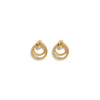 Calastara Twisted Dual Hoop Gold Earrings for Women