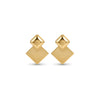 Calastara Geo Luxe Gold Stud Earrings for Women