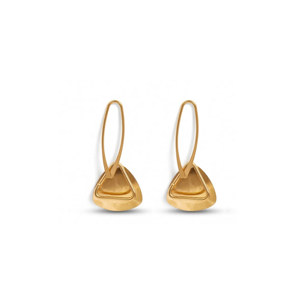 Calastara Flutter Charm Gold Drop Earrings for Women