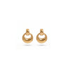 Calastara Luna Loop Gold Drop Earrings for Women
