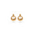 Calastara Luna Loop Gold Drop Earrings for Women