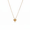 Calastara Puffy Heart Gold Pendant Necklace for Women
