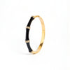 Calastara Noir Bamboo Crystal Gold Bracelet for Women