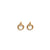 Calastara Interlocking Double Hoop Drop Earrings for Women