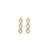 Calastara Crystal Oval Link Gold Drop Earrings for Women