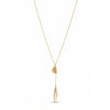 Calastara Golden Butterfly Drop Pendant Necklace for Women