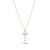 Calastara Rose Gold Geometric Crystal Drop Pendant Necklace for Women