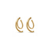 Calastara Luna Double Hoop Gold Earrings for Women