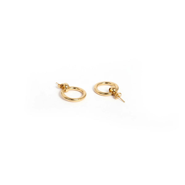 Calastara Minimalist Bold Circle Drop Hoop Earrings for Women