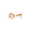 Calastara Twisted Dual Hoop Gold Earrings for Women