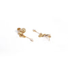Calastara Flutter Crystal Gold Drop Earrings for Women