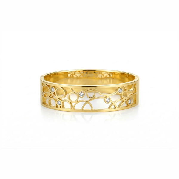 Calastara Celestial Crystal Gold Bracelet for Women