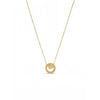 Calastara Circle Ring and Open Heart Crystal Floating Necklace for Women