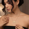 Calastara 11:11 Angel Number Crystal Encrusted Bar Necklace for Women