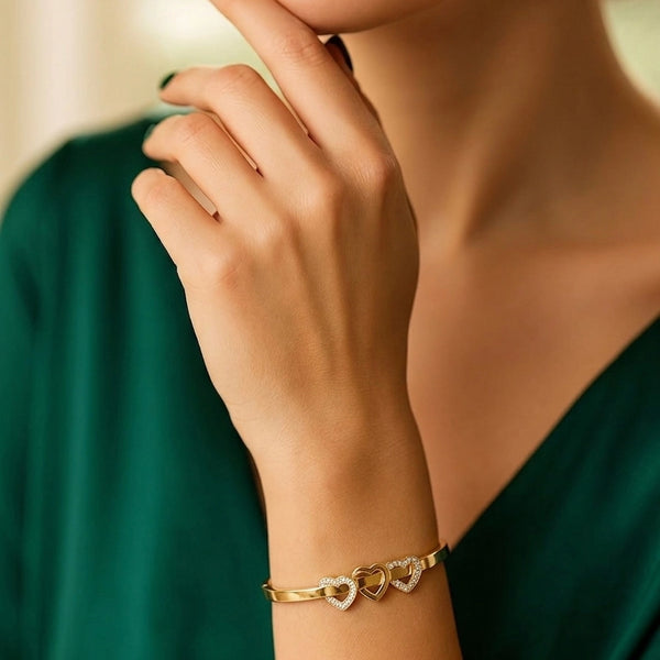 Calastara Heart Gold Bracelet for Women