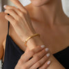 Calastara Luxe Edge Gold Bracelet for Women