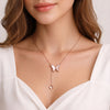 Calastara Butterfly Grace Rose Gold Pendant Necklace for Women
