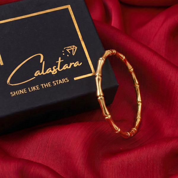 Calastara Bamboo Luxe Gold Bracelet for Women