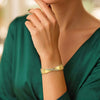 Calastara Luxe Twist Crystal Gold Bracelet for Women