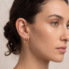 Calastara Luna Double Hoop Gold Earrings for Women