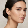 Calastara Celestial Tassel Gold Drop Earrings for Women