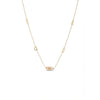Calastara Tri-Tone Interlocking Clover Station Chain Necklace for Women