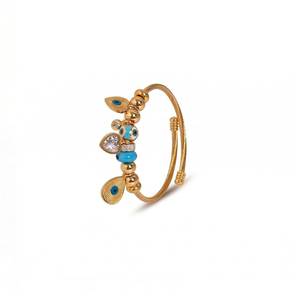 Calastara Evil Eye Charm Gold Bracelet for Women
