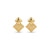 Calastara Geo Luxe Gold Stud Earrings for Women