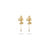 Calastara Flutter Crystal Gold Drop Earrings for Women