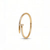 Calastara Luxe Nail Crystal Gold Bracelet for Women