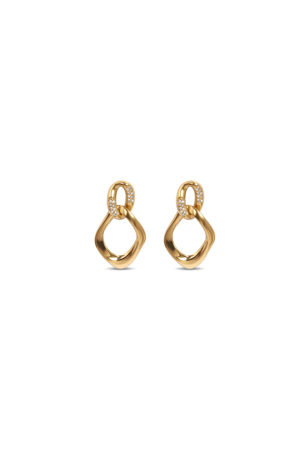 Calastara Luxe Link Anti-Tarnish Gold Earrings