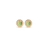 Calastara Vintage Mint Green Cat Eye Stone Stud Earrings for Women
