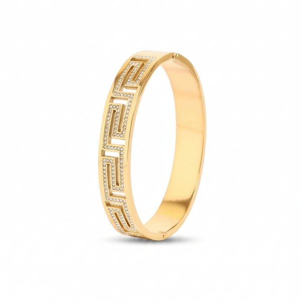 Calastara Greek Pattern Gold Bracelet for Women