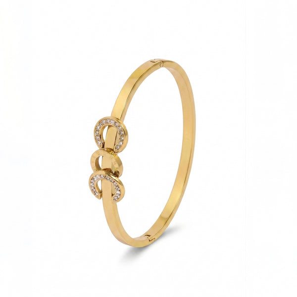 Calastara Interlocking Circle Gold Bracelet for Women