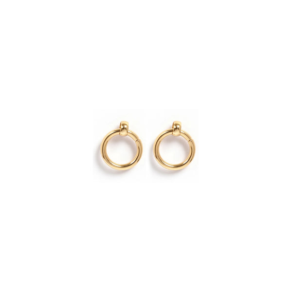 Calastara Minimalist Bold Circle Drop Hoop Earrings for Women