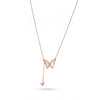 Calastara Butterfly Grace Rose Gold Pendant Necklace for Women