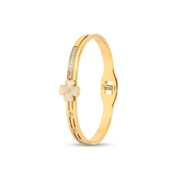 Calastara Blossom Crystal Gold Bracelet for Women