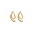 Calastara Luna Double Hoop Gold Earrings for Women