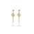 Calastara Celestial Tassel Gold Drop Earrings for Women