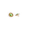 Calastara Vintage Mint Green Cat Eye Stone Stud Earrings for Women