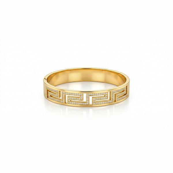 Calastara Greek Pattern Gold Bracelet for Women