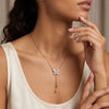 Calastara Flutter Butterfly Rose Gold Pendant Necklace for Women