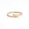 Calastara Luxe Nail Crystal Gold Bracelet for Women