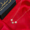 Calastara Bloom Prism Rose Gold Floral Pendant Necklace for Women