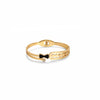Calastara Noir Bow Gold Bracelet for Women