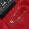 Calastara Tri-Tone Interlocking Clover Station Chain Necklace for Women