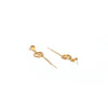 Calastara Celestial Tassel Gold Drop Earrings for Women